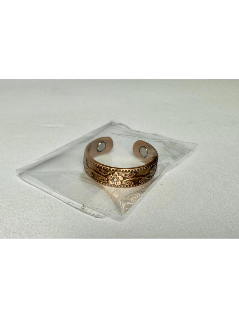 Copper Ring Healing Magnetic Adjustable Jewelry Floral Design New